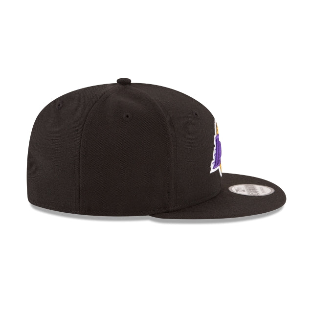 Los Angeles Lakers Black 9FIFTY Snapback Hat