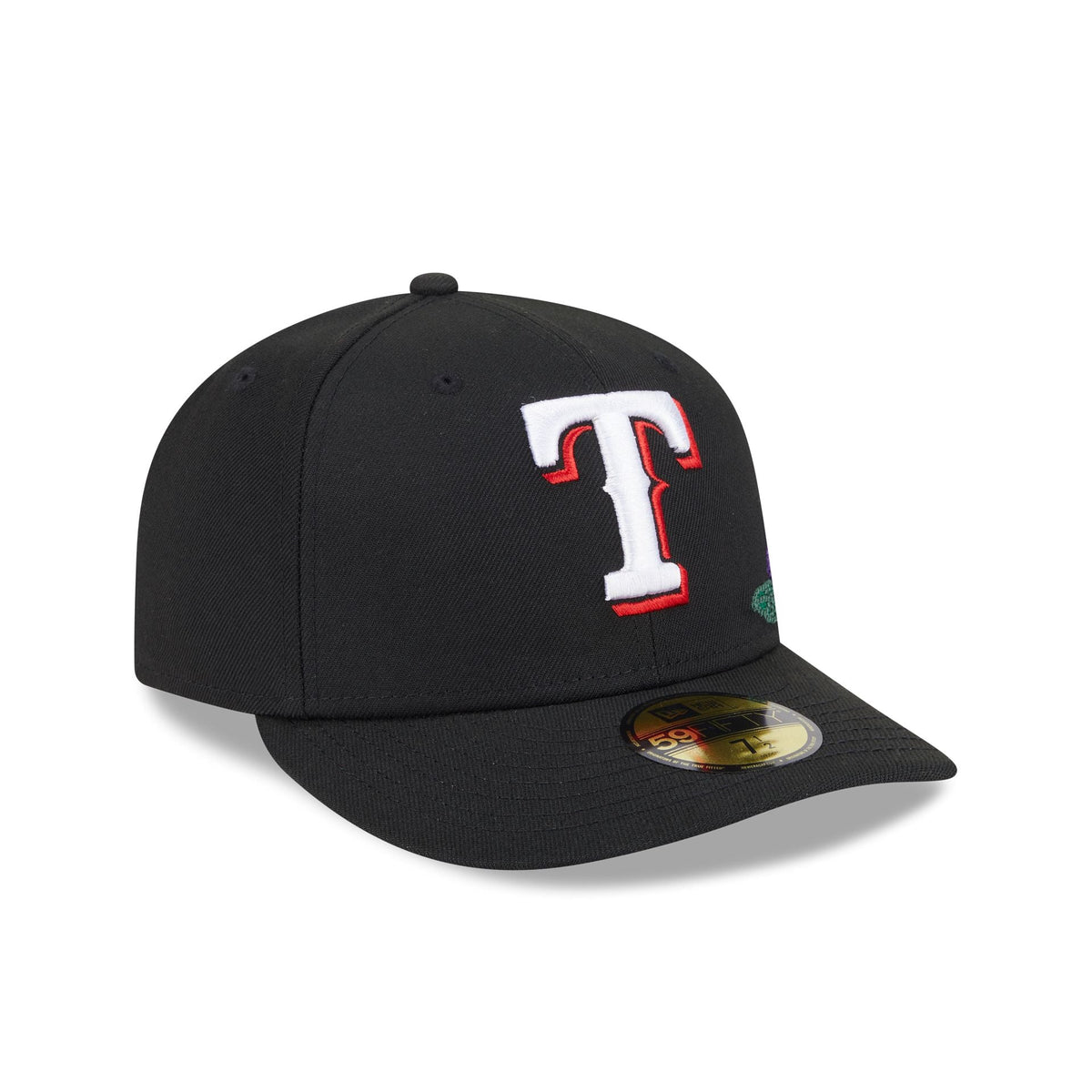 Texas Rangers Tonal Florals Black 59FIFTY Fitted Hat