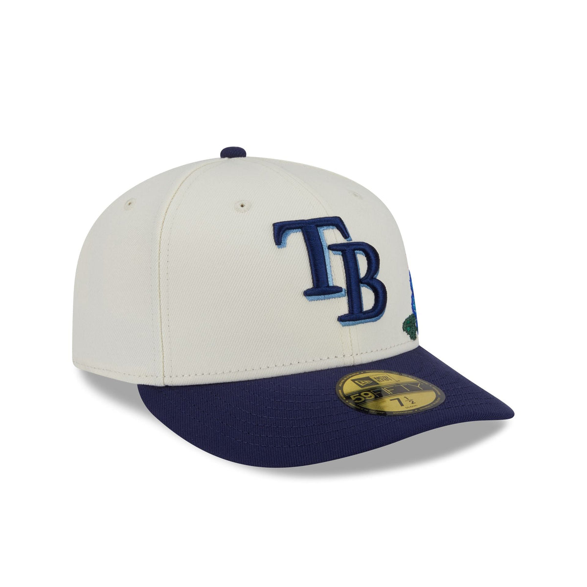 Tampa Bay Rays Tonal Florals White 59FIFTY Fitted Hat