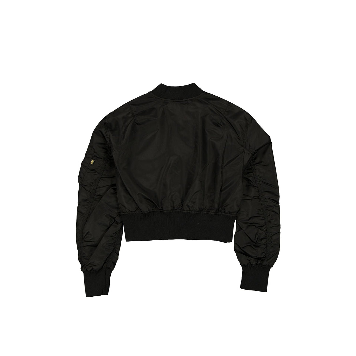 Alpha Industries x San Diego Padres Black and Gold Women's Cropped L-2B Bomber Jacket