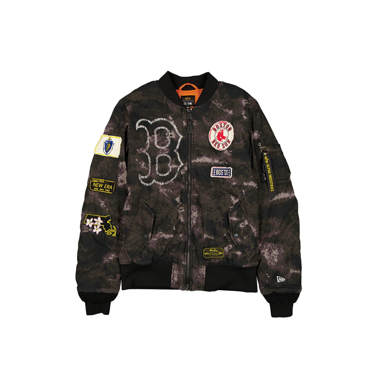 Alpha Industries x Boston Red Sox Black Camo MA-1 Bomber Jacket