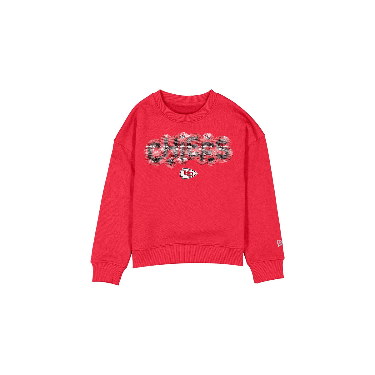 Kansas City Chiefs Flip Sequin Girls Crewneck