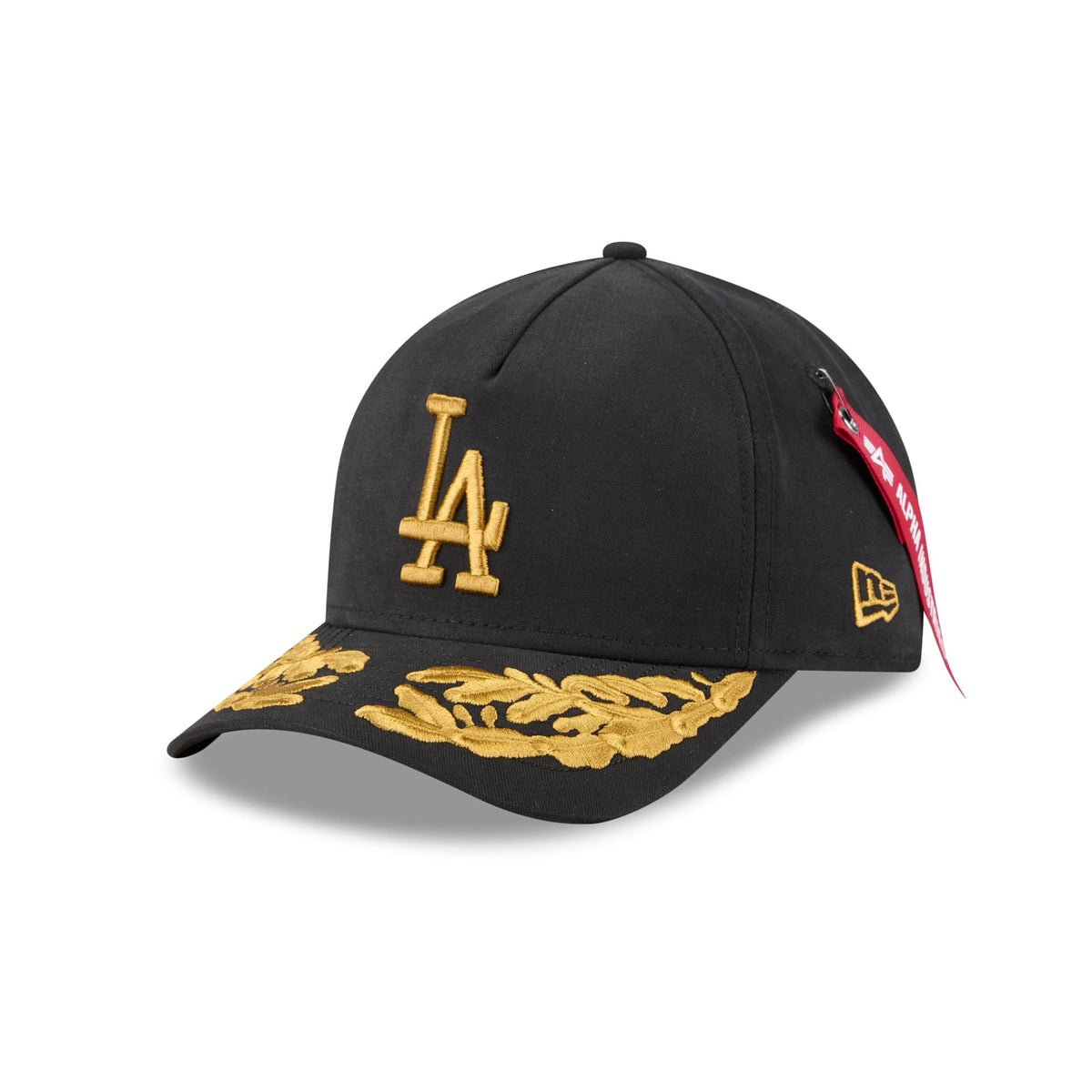 Alpha Industries x Los Angeles Dodgers Black 9FORTY M-Crown A-Frame Snapback Hat