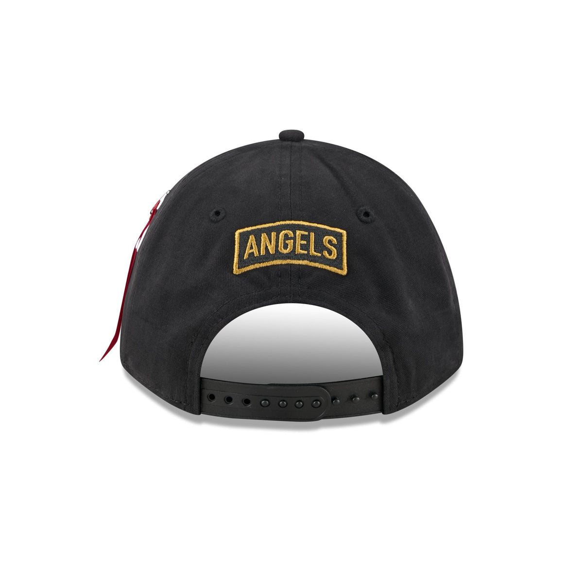 Alpha Industries x Los Angeles Angels Black 9FORTY M-Crown A-Frame Snapback Hat