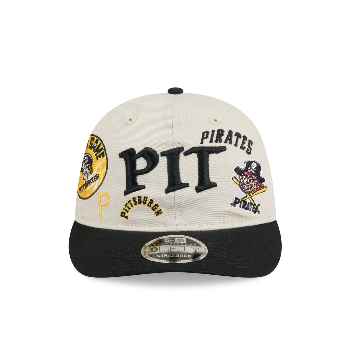 Pittsburgh Pirates Scattered Patches Retro Crown 9FIFTY Snapback Hat