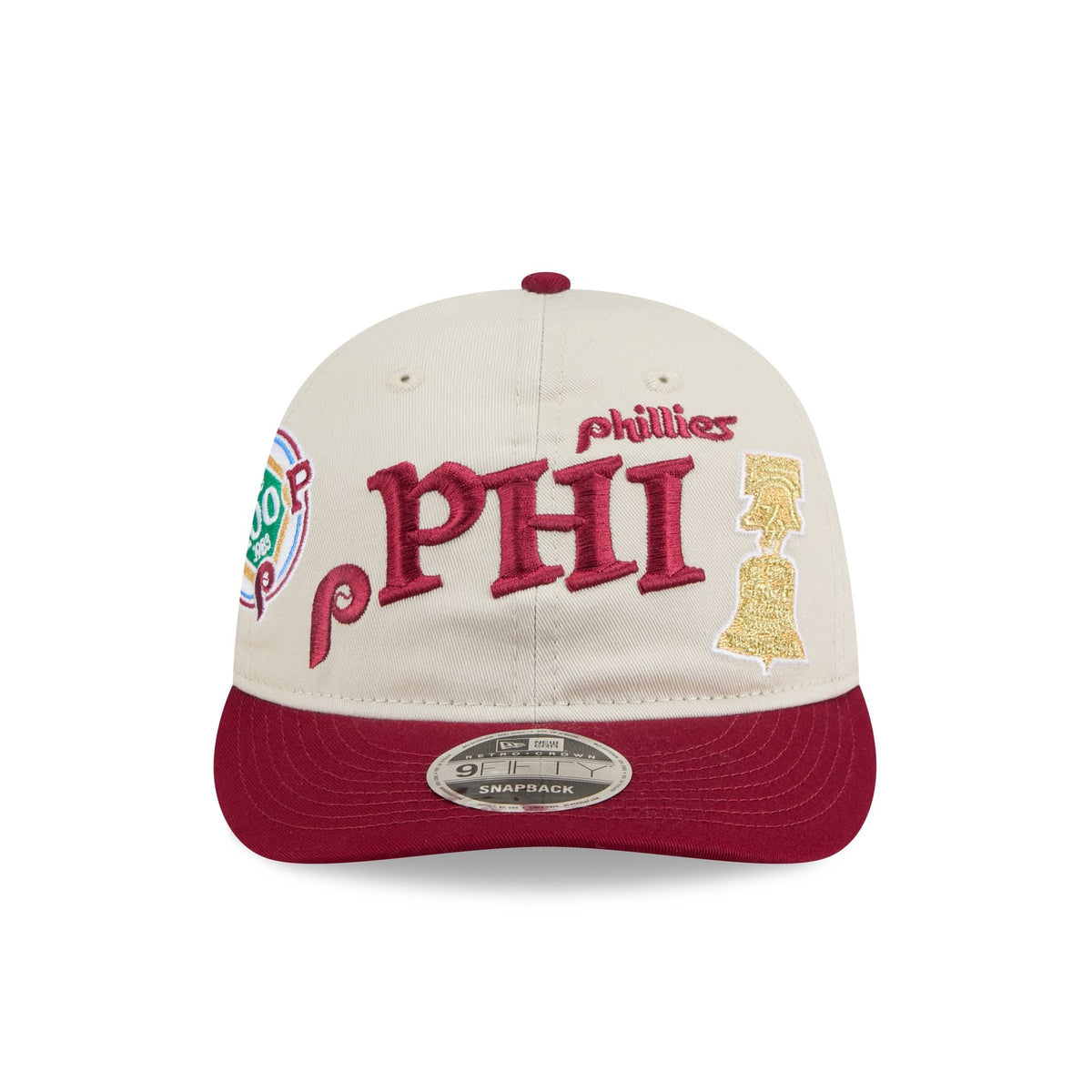 Philadelphia Phillies Scattered Patches Retro Crown 9FIFTY Snapback Hat