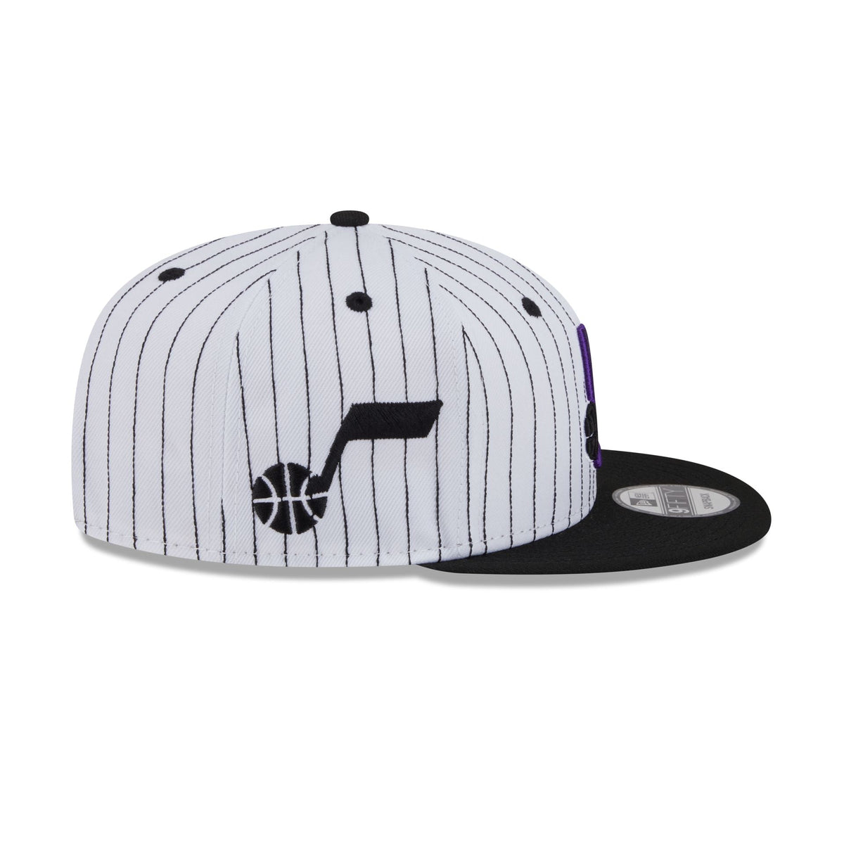 Utah Jazz Deceptor Pinstripe 9FIFTY Snapback Hat