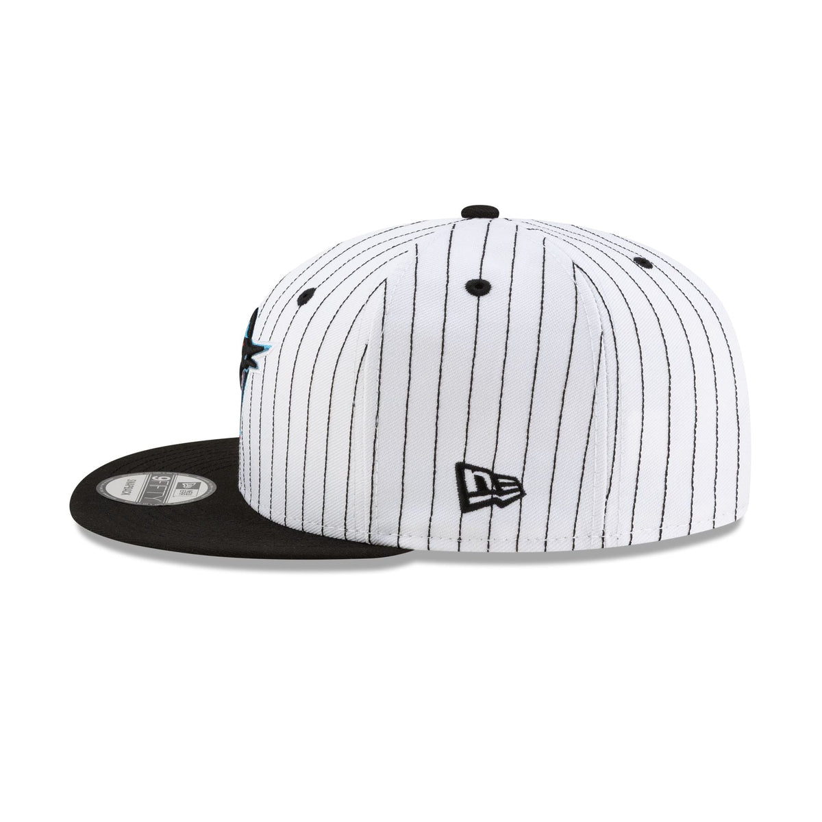 Miami Marlins Deceptor Pinstripe 9FIFTY Snapback Hat