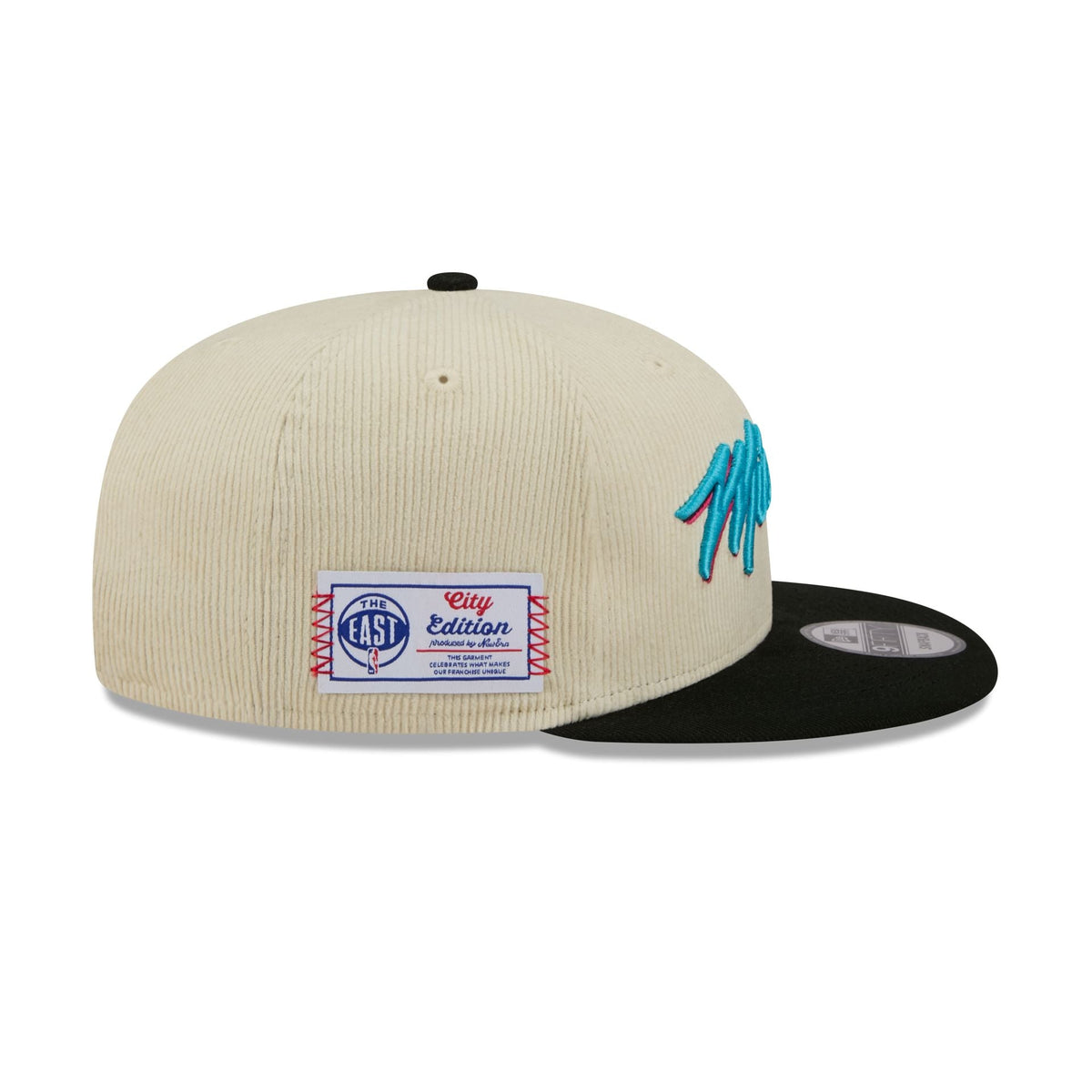 Miami Heat 2025 City Edition Chrome White Corduroy 9FIFTY Snapback Hat