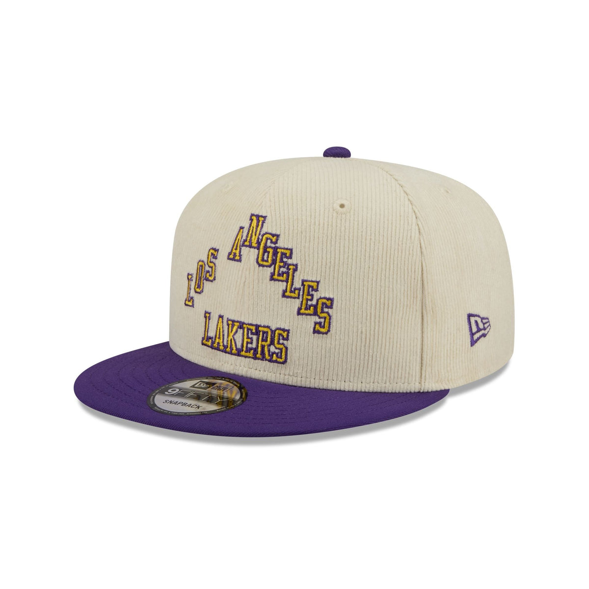 Los Angeles Lakers 2025 City Edition Chrome White Corduroy 9FIFTY Snapback Hat