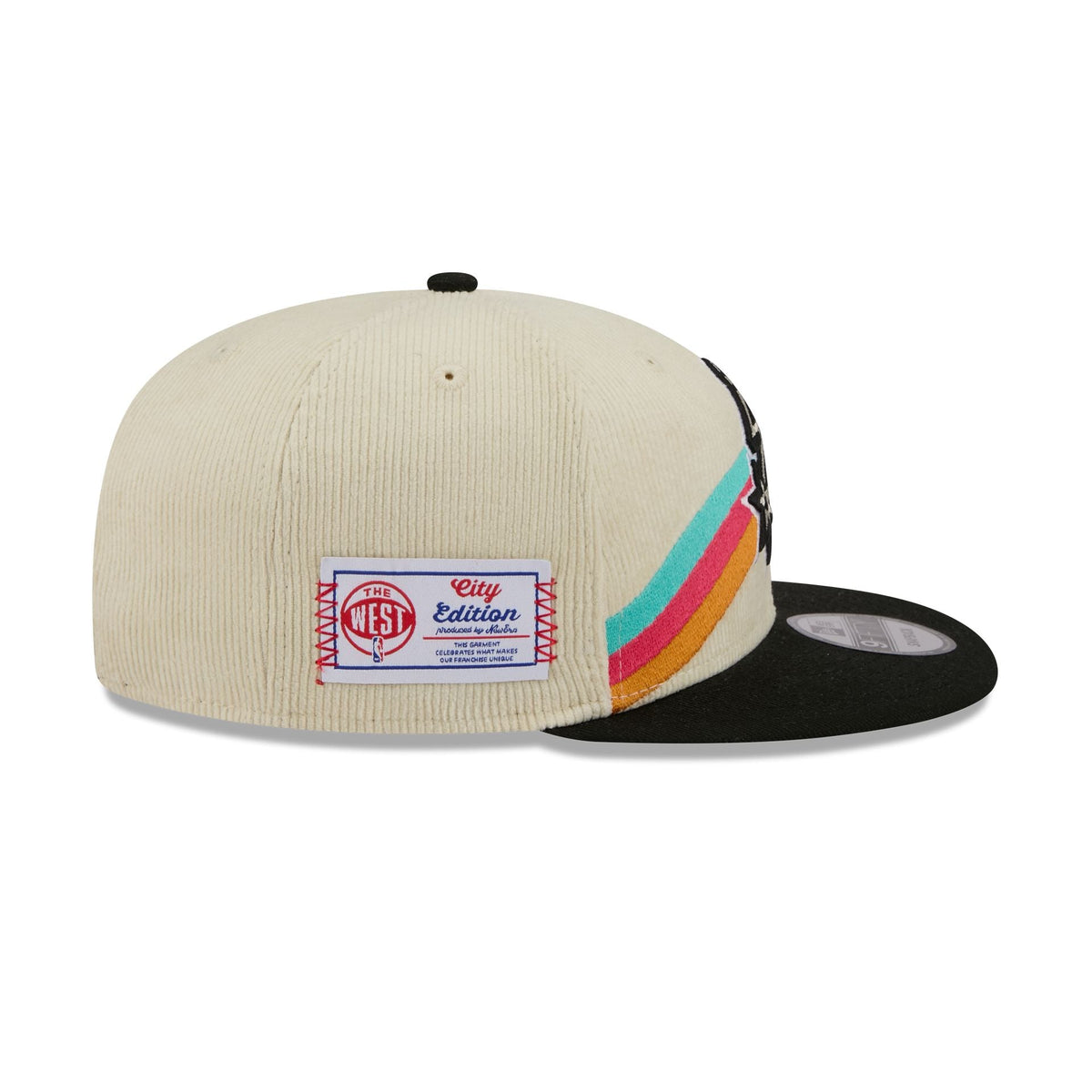San Antonio Spurs 2025 City Edition Chrome White Corduroy 9FIFTY Snapback Hat