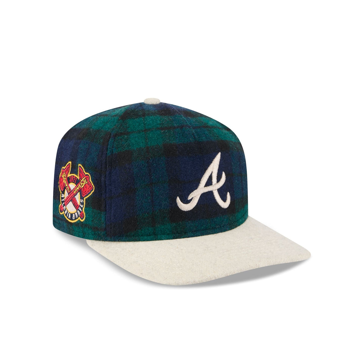 Atlanta Braves Plaid Letterman 19TWENTY Adjustable Hat