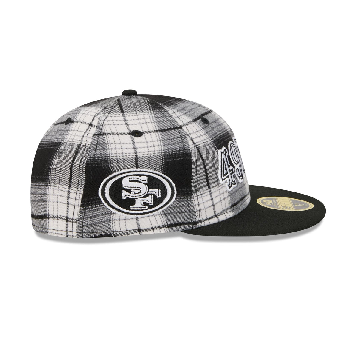 San Francisco 49ers Grunge Plaid Retro Crown 59FIFTY Fitted Hat