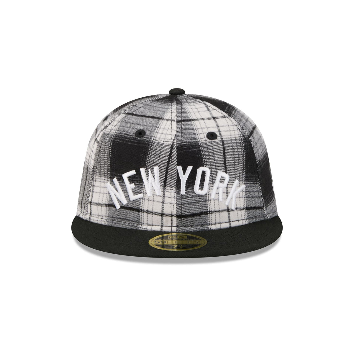 New York Yankees Grunge Plaid Retro Crown 59FIFTY Fitted Hat