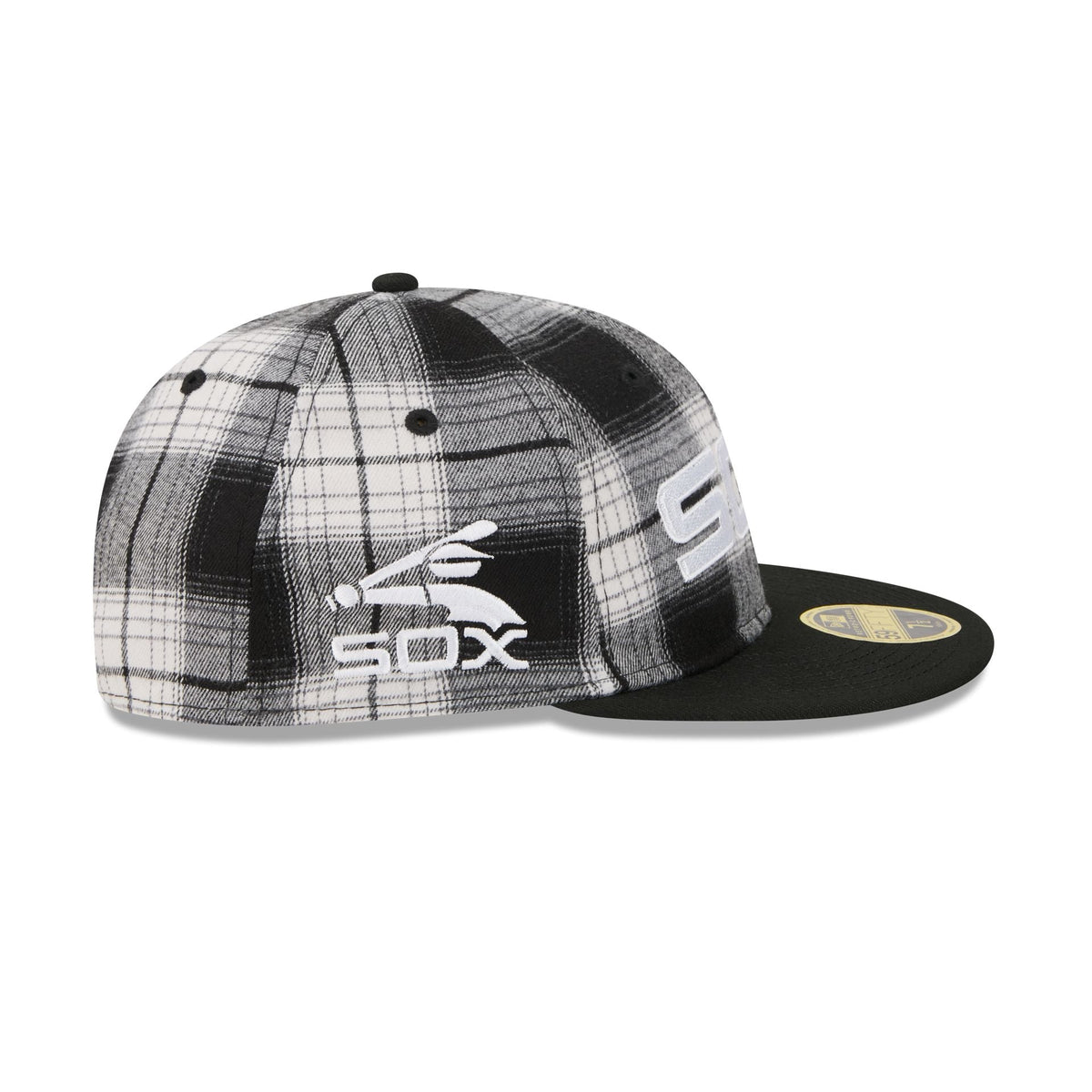 Chicago White Sox Grunge Plaid Retro Crown 59FIFTY Fitted Hat