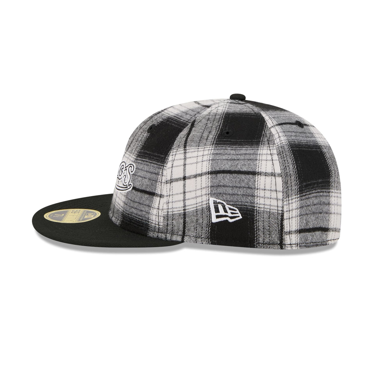 Houston Astros Grunge Plaid Retro Crown 59FIFTY Fitted Hat