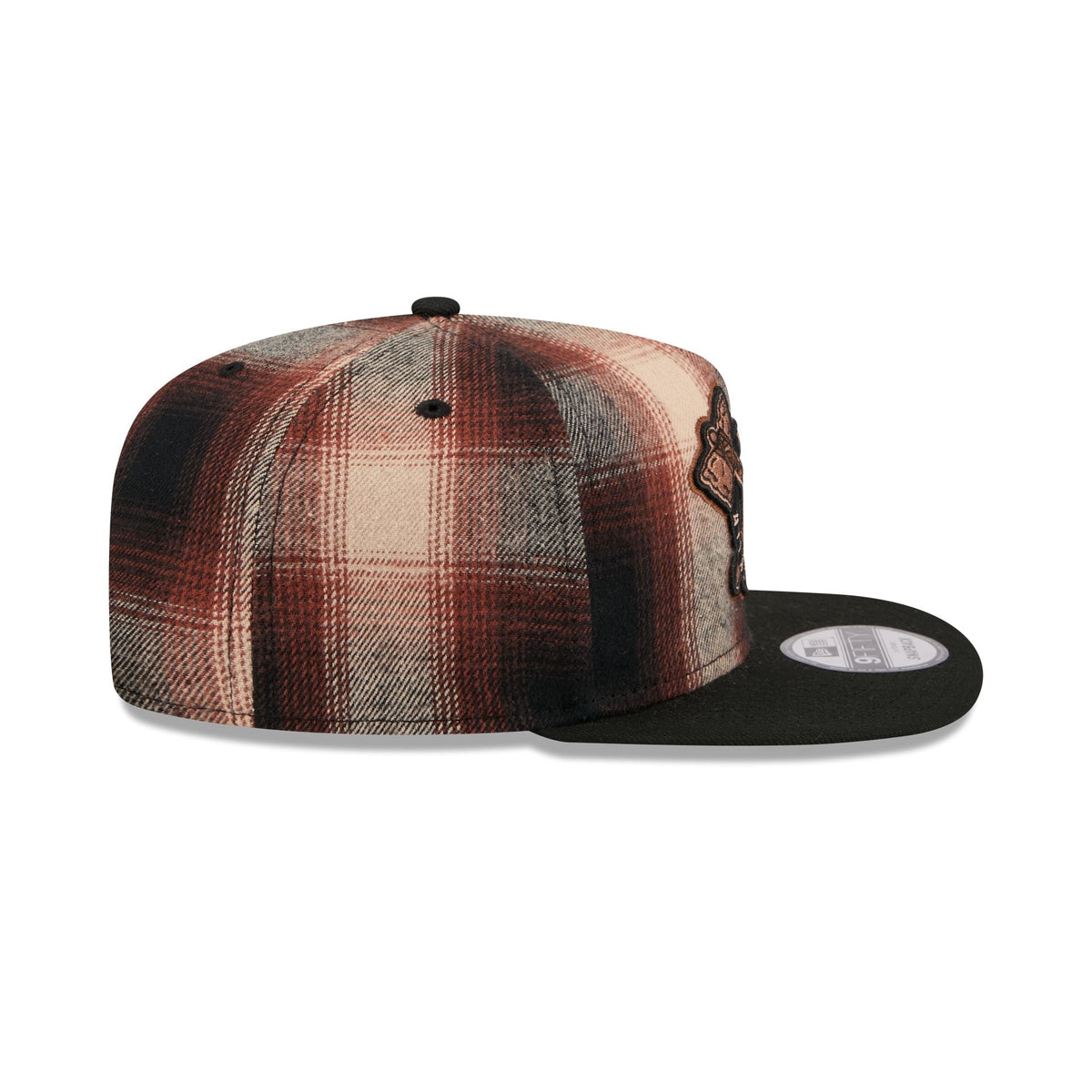 Atlanta Braves Grunge Plaid 9FIFTY A-Frame Adjustable Hat