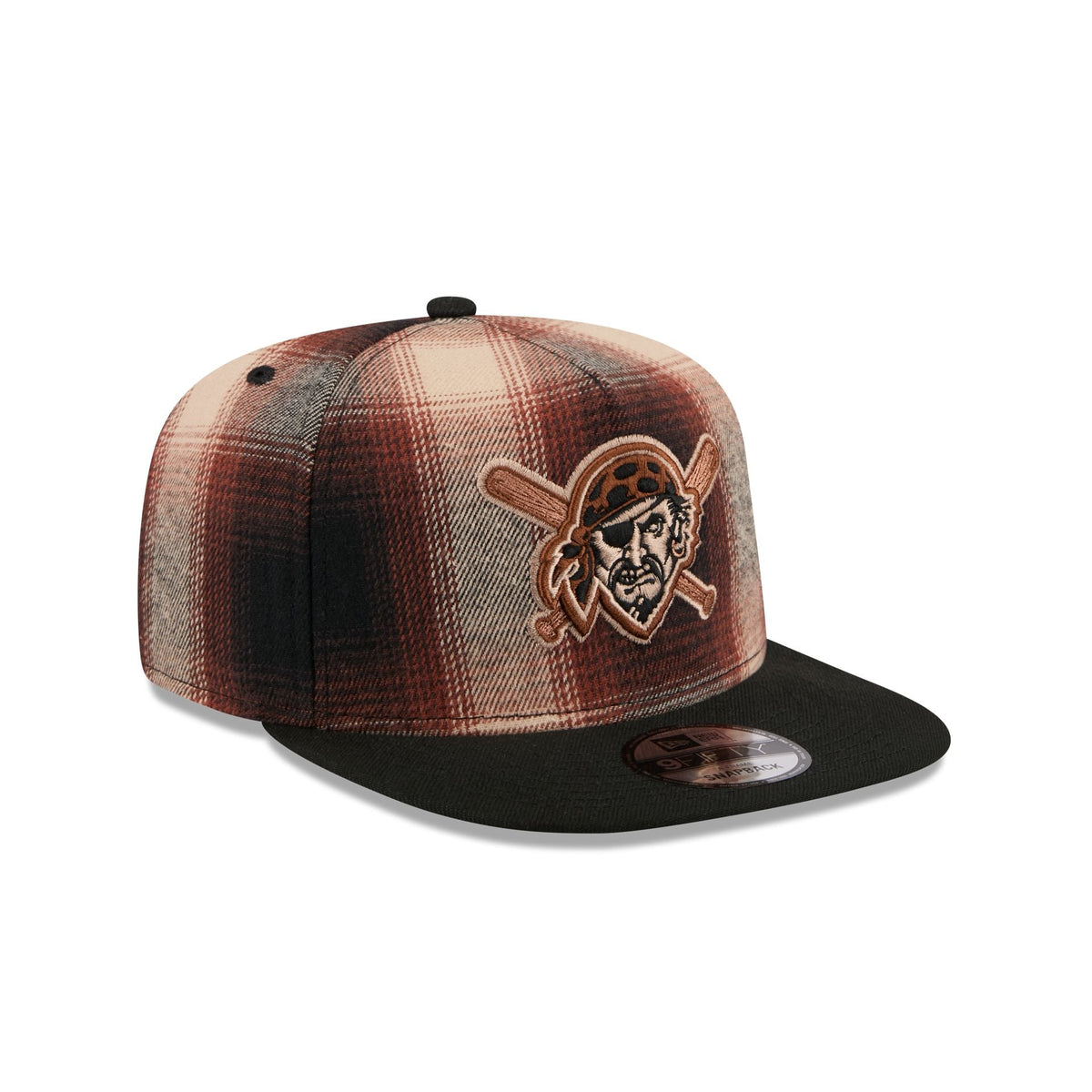 Pittsburgh Pirates Grunge Plaid 9FIFTY A-Frame Adjustable Hat