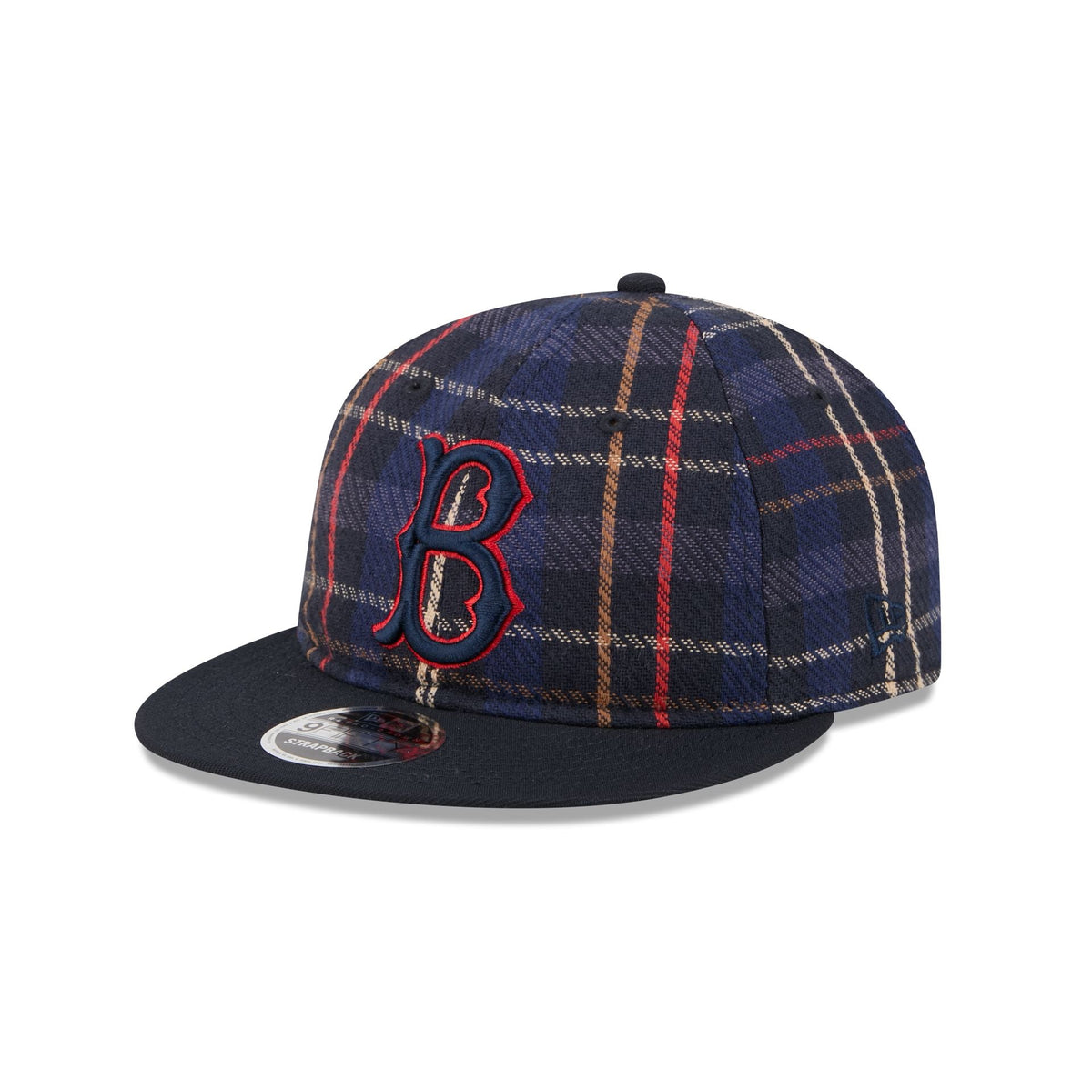 Brooklyn Dodgers Grunge Plaid Retro Crown 9FIFTY Adjustable Hat