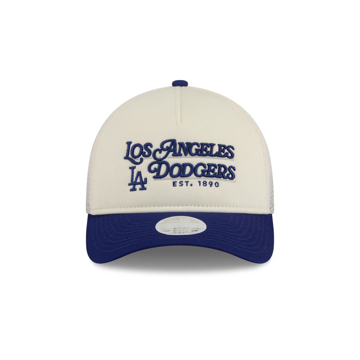Los Angeles Dodgers Retro Chrome Women's White 9FORTY M-Crown A-Frame Trucker Hat
