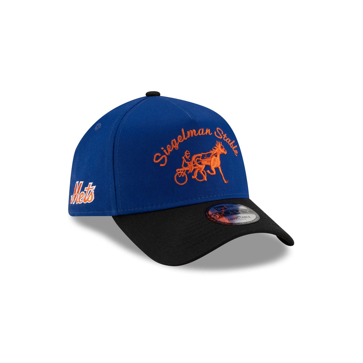 Siegelman Stable x New York Mets Black Visor 9FORTY A-Frame Snapback Hat
