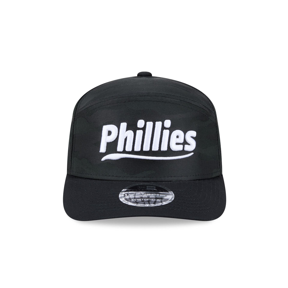 Philadelphia Phillies Black Camo Split Panel 9SEVENTY Stretch-Snap Hat