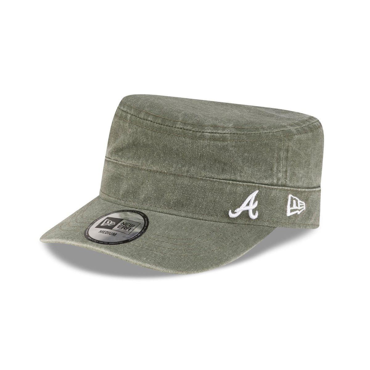 Atlanta Braves Pigment Dye Olive Military Cap