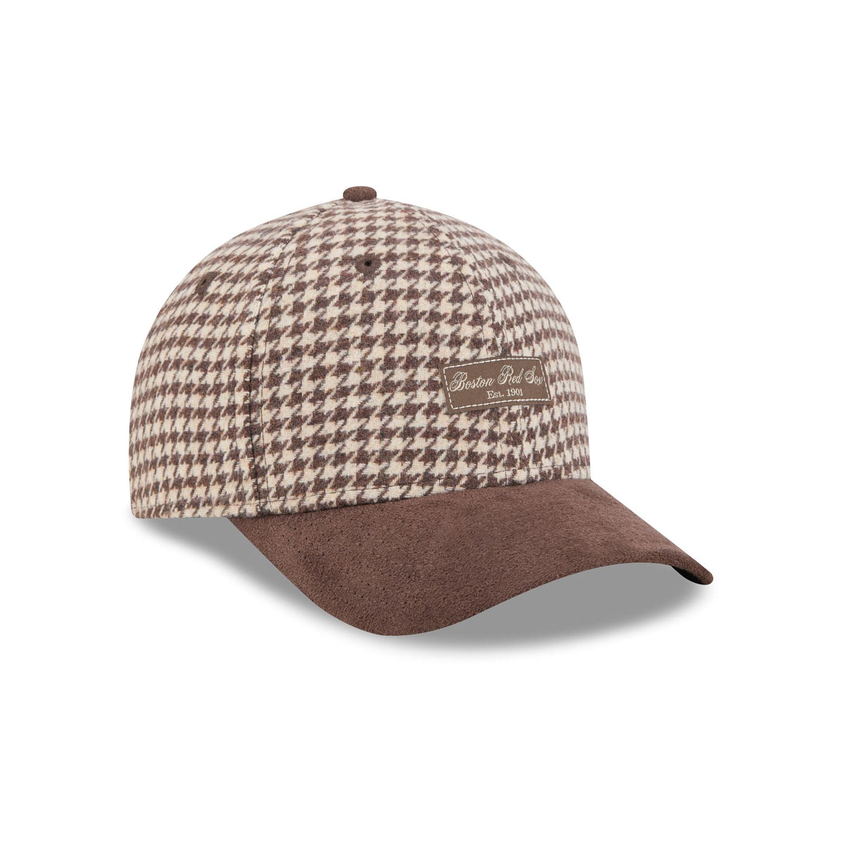 Boston Red Sox Brown Houndstooth Women's 9FORTY M-Crown Adjustable Hat