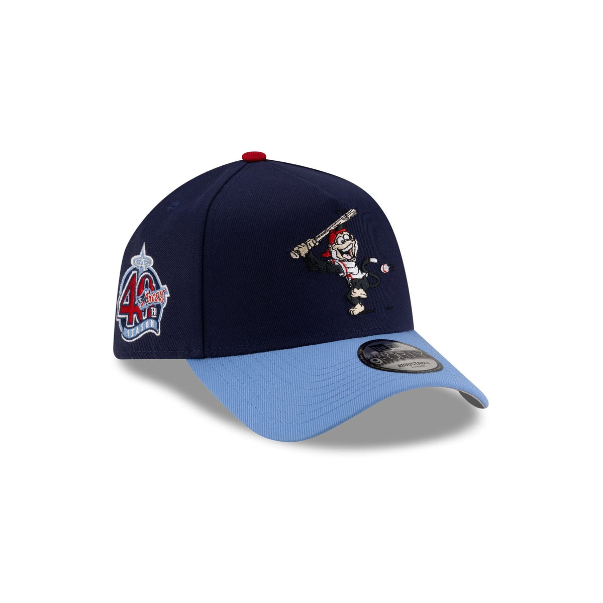 Los Angeles Angels Mascot Light Navy 9FORTY A-Frame Snapback Hat