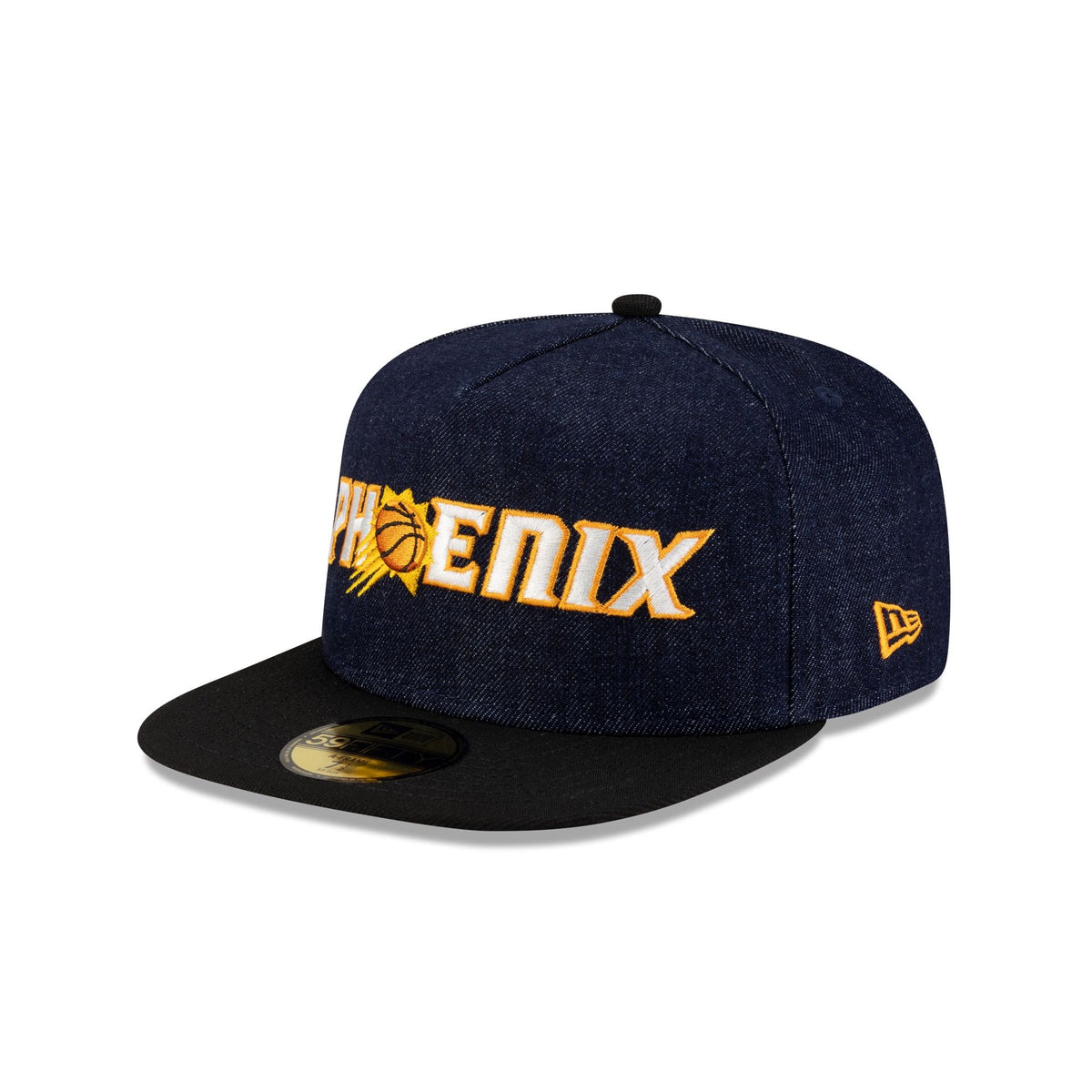 Phoenix Suns Navy Denim 59FIFTY A-Frame Fitted Hat