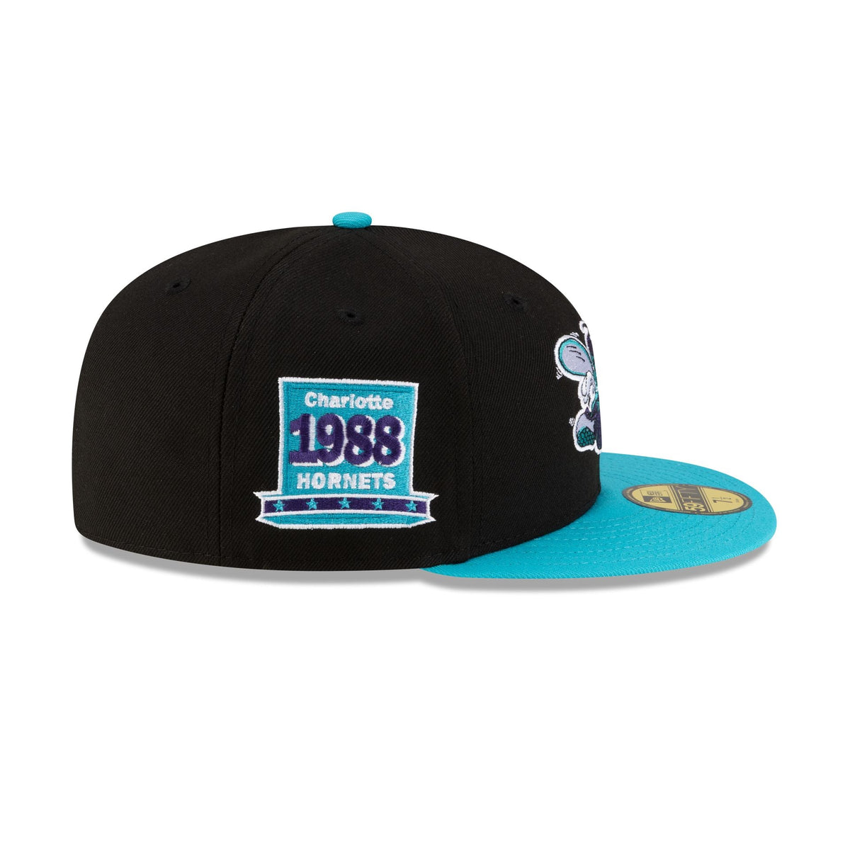 Charlotte Hornets 1988-2002 Hardwood Classics Black 59FIFTY Fitted Hat