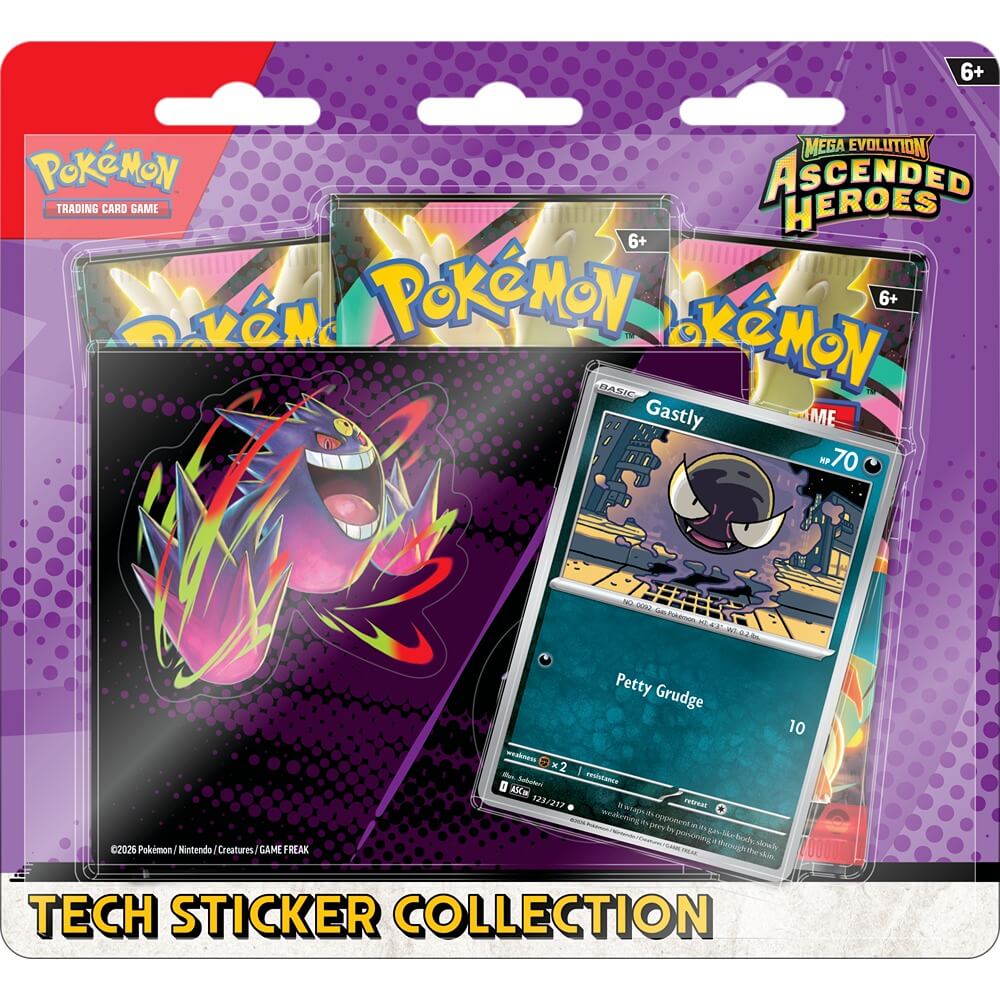 🔥2026 Christmas Gift🎄: Mega Evolution - Ascended Heroes Tech Sticker Collection (Gastly)